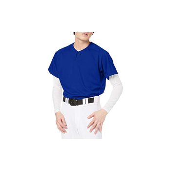 [해외] 에스에스케이 야구 유니폼 1 버튼 베이스볼 티셔츠 남성 D블루 63 일본 L 사이