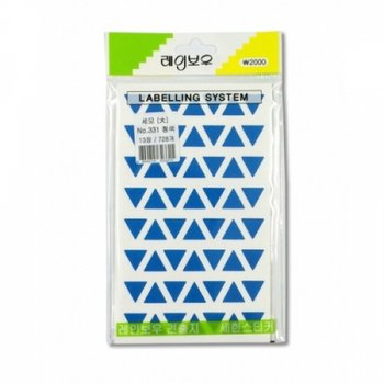 새한 견출지 세모 NO.331청 13장 728개 /가로14mm대 /75265 X ( 4세트 )