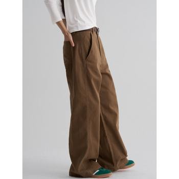 피치 코튼 트윌 커브드 팬츠  브라운 (325X21LY5D)