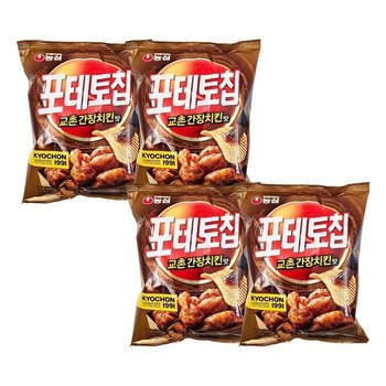 농심 포테토칩 교촌간장치킨맛 55g 4봉지 (47207305)
