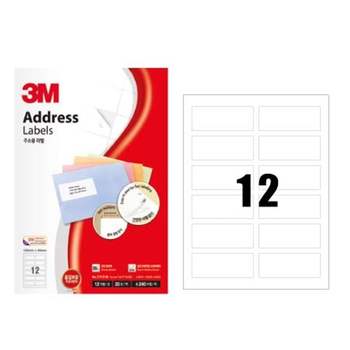 라벨지 일반 주소용 21312 12칸 100매 3M 문구 사무 라벨용지 라벵용지