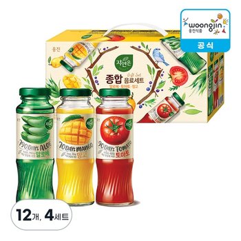 자연은 종합 음료세트 병 180ml 12개 4세트 (알로에 토마토 망고)