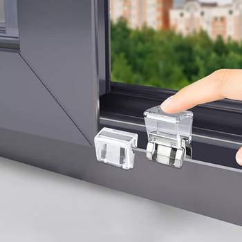 창문 OS786549 고정 클립 50p 미닫이 열림방지 안전 잠금장치 클립 스토퍼