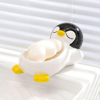 물빠짐 펭귄 비누받침대(누운펭귄) 비누트레이