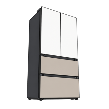 삼성 Bespoke AI 4도어 김치냉장고 420L 키친핏 Max 화이트+베이지 RK70F42M2ZG