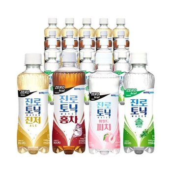 하이트진로 토닉워터 300ml 진저에일6개+홍차6개+피치6개+솔6개[무...