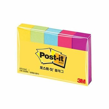 포스트잇 5색 플래그 분류용 종이 점착식 접착 메모지 (WC41903)