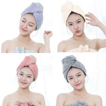 고급형 극세사 드라이 수건 머리말리기 헤어타올 파우치증정