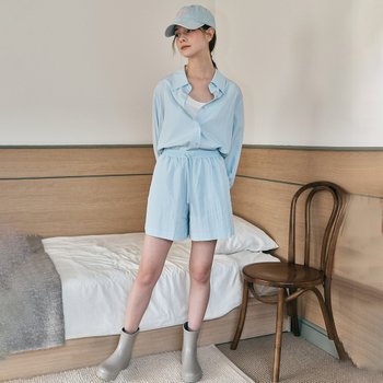 [웬스데이딜라잇]WD_Soda blue short pants