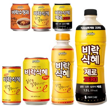 비락식혜 제로 비락수정과 유기농 비락생칡즙 잔치집식혜 고향집식혜 175ml 340ml 500ml 1.5L