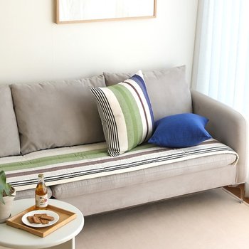 오리고 20수 면 100% 누빔 소파패드 3인용/4인용 5colors