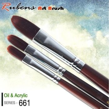 고품질 루벤스 유화아크릴 겸용붓 NO.661(F) 8호 미술보조용품 (WED8165)