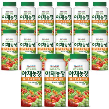 파스퇴르 유기농 야채농장 과일야채190ml(16팩)