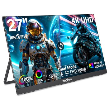 [해외] 이노뷰 27인치 모니터 4K 120Hz FHD 288Hz 게이밍 HDR500 sRGB 100% IPS 패널 블