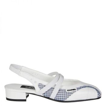 [해외] Carel 우먼 Peachy 깅엄 디테일 Slingbacks Brand Size 35 ( US 4 ) 332726-ECO 나파 TISSU VICK