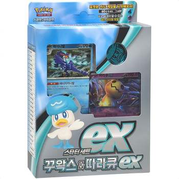 포켓몬카드 YX34OZ58 스타터세트 꾸왁스 따라큐EX 카드 장난감