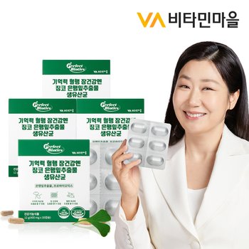 기억력 혈행 장건강엔 징코 은행잎추출물 생유산균 (생균보호 ALUALU포장) 4박스 총120캡슐