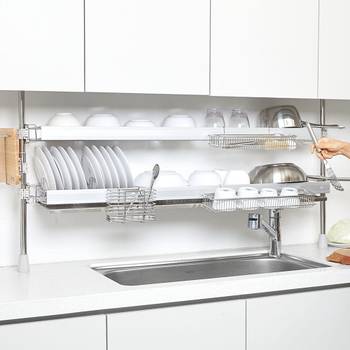 JBJ 비블레스 기둥식 스타일 컬러 식기건조대 그릇정리대 2단 1200