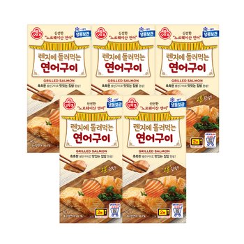 오뚜기에스에프 오뚜기 렌지에 돌려먹는 간편 생선구이 연어구이 60g 5개