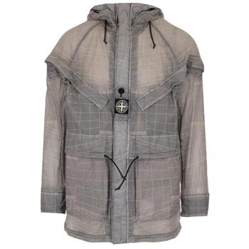 Stone Island 리플렉티브 그리드 드로스트링 재킷 MO741542999 V0063 TP94425423