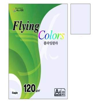 삼원 플라잉칼라 흰눈 A4 120g 20매 컬러용지 칼라용지