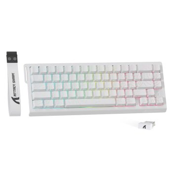 [해외] 어택 샤크 X68PRO HE 고속 반응 키보드 2.4G 블루투스 유선 8KHZ 66키 RGB