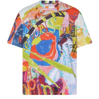 [해외] 25 FW  남성 코튼 루즈핏 티셔츠 multicolor LOE76397MUL1T1AA00 TP820254402 98650687