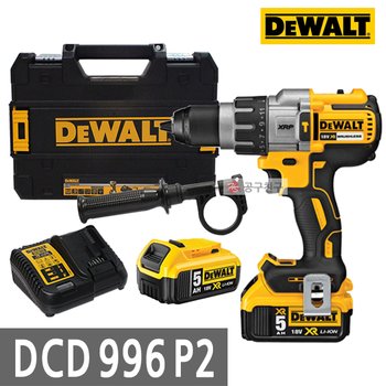 [오늘출발] 디월트 DCD996P2 충전 햄머드릴 18V 5.0Ah BL G2 프리미엄 함마 해머 세트