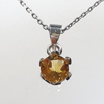 [블루케이] AA급 황수정시트린 원석 목걸이241205-13 (S27713488)