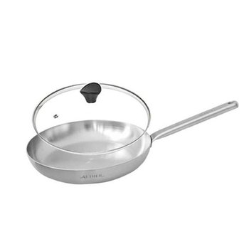 한일 에테르 무연마제 IH 통5중 후라이팬28cm-커버