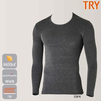 쌍방울 쌍방울 르네즈 트라이 남성 히트업 플러스 기모 긴팔 상의 D41