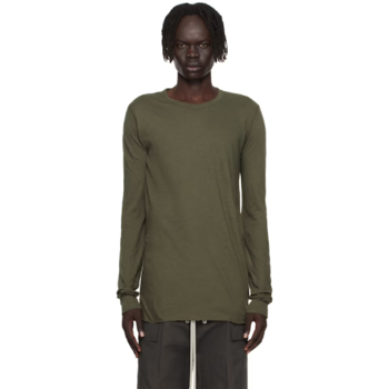 릭오웬스 티셔츠 카키 콘코르디안 베이직 LS 티셔츠 252232M213067
