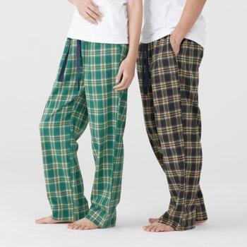 안파 커플 잠옷 바지 체크 파자마 홈웨어 겨울 피치 기모 수면 신혼부부 선물 뉴트로 코지