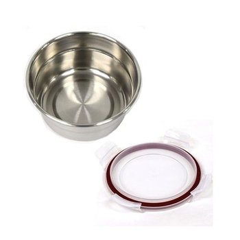 용기 반찬통 원형 스텐 밀폐 4호 (WD75321)