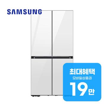 삼성 비스포크 AI 4도어 키친핏 냉장고 640L (클린 화이트) RM70F63R2W 렌탈 60개월 월 68500원