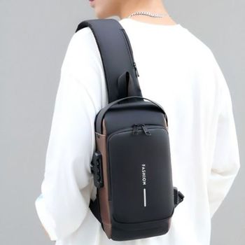 암호 USB 슬링백 가방 바디 도난방지 잠금 크로스백 여행백 가방