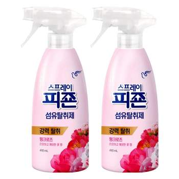 스프레이 피죤 섬유탈취제 핑크로즈 490ml X 2개 피죤섬유탈취제 의류탈취제 스프레이피죤