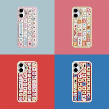 아이폰 16 15 14 13 프로 맥스 귀여운 동물 캐릭터 입체 키보드 실리콘 예쁜 커플 젤리 케이스