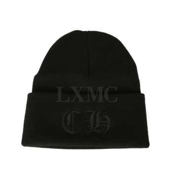 [중고] [중고명품] 크롬하츠 CH 로고 워치 캡 비니 엠브로이더드 양면모자 올블랙 WATCH CAP