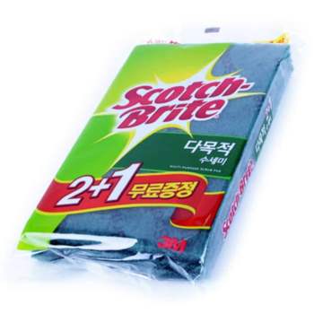 후라이팬기름때제거 캠핑수세미 수세미 대형 3개입