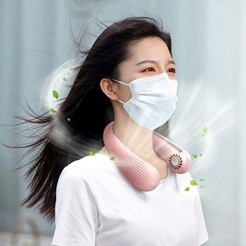 듀얼 넥밴드 파워윈드 팬 아이스 선풍기 쿨러 목선풍
