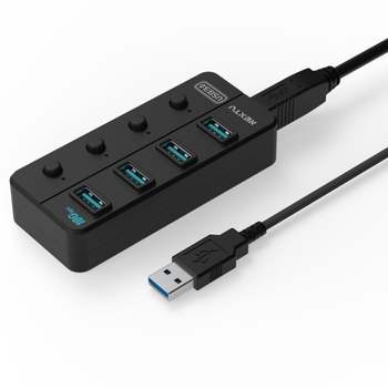 USB허브 NS33DD34 A타입 GEN2 4in1 개별스위치 전원어댑터포함