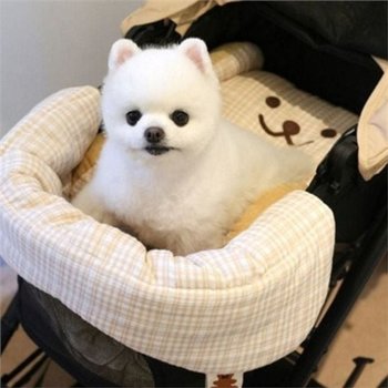 사계절 애견 유모차 쿠션 이너 반려동물 유모차 라이너 겨울 체크 강아지유모차시트