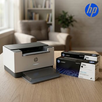 (보증기한1년연장행사)HP M211d 흑백 레이저 프린터 A4 프린터 양면인쇄 + 136A 2개 토너 세트
