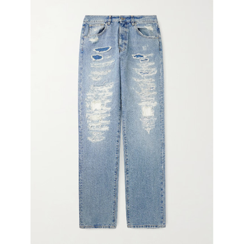 25 FW 포투포 Blue Straight Leg Distressed Jeans TP570104453