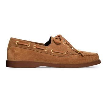 셀린느 남성 bateau lace up in suede calfskin dark havana CEL973V8METI21A