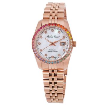 [해외] Mathey-Tissot 마테이 티소트 매티 레인보우 쿼츠 화이트 다이얼 여성용 시계 D809PQI 7858426