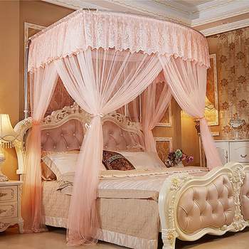 침대 모기장 레이스 캄핑 해바라기 180x220cm