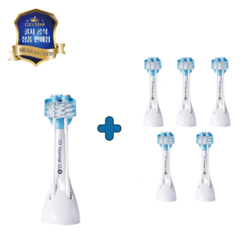 [쿨샤 리필모 7D] 쿨샤 리필모 7D 고급형 성인용 전동칫솔 브러쉬 6개입