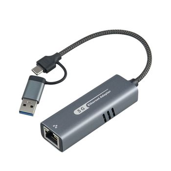 고성능 5G 유선 랜카드 기가랜 USB C타입 A타입 RJ45 랜포트 PC 데스크탑 네트워크 어댑터